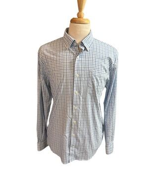 Johnnie-O Prep-Formance Shirt Mens Large Plaid Button Down Checked Multi Color